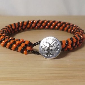 Beadwoven bracelet, stacking bracelet, Russian Spiral bracelet, circular stitch bracelet, Russian beads jewelry image 3