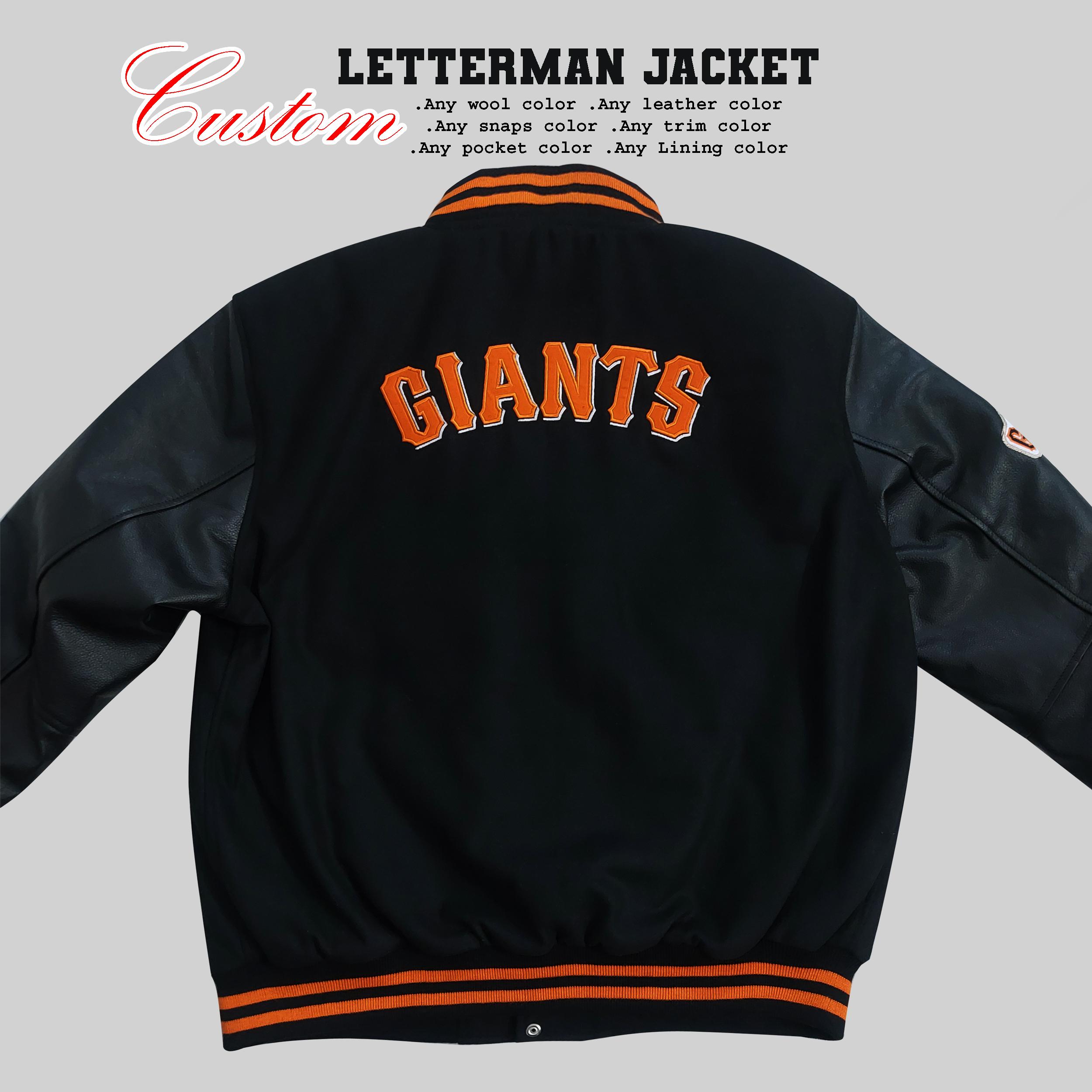 Custom San Francisco Giants Style Letterman Jacket – Wool 