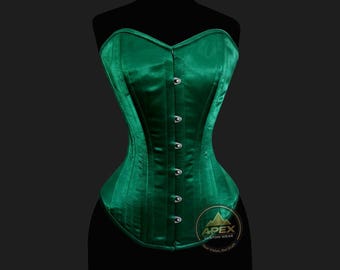 Corset serre-taille en satin pour femme, à baleines en acier, style steampunk gothique
