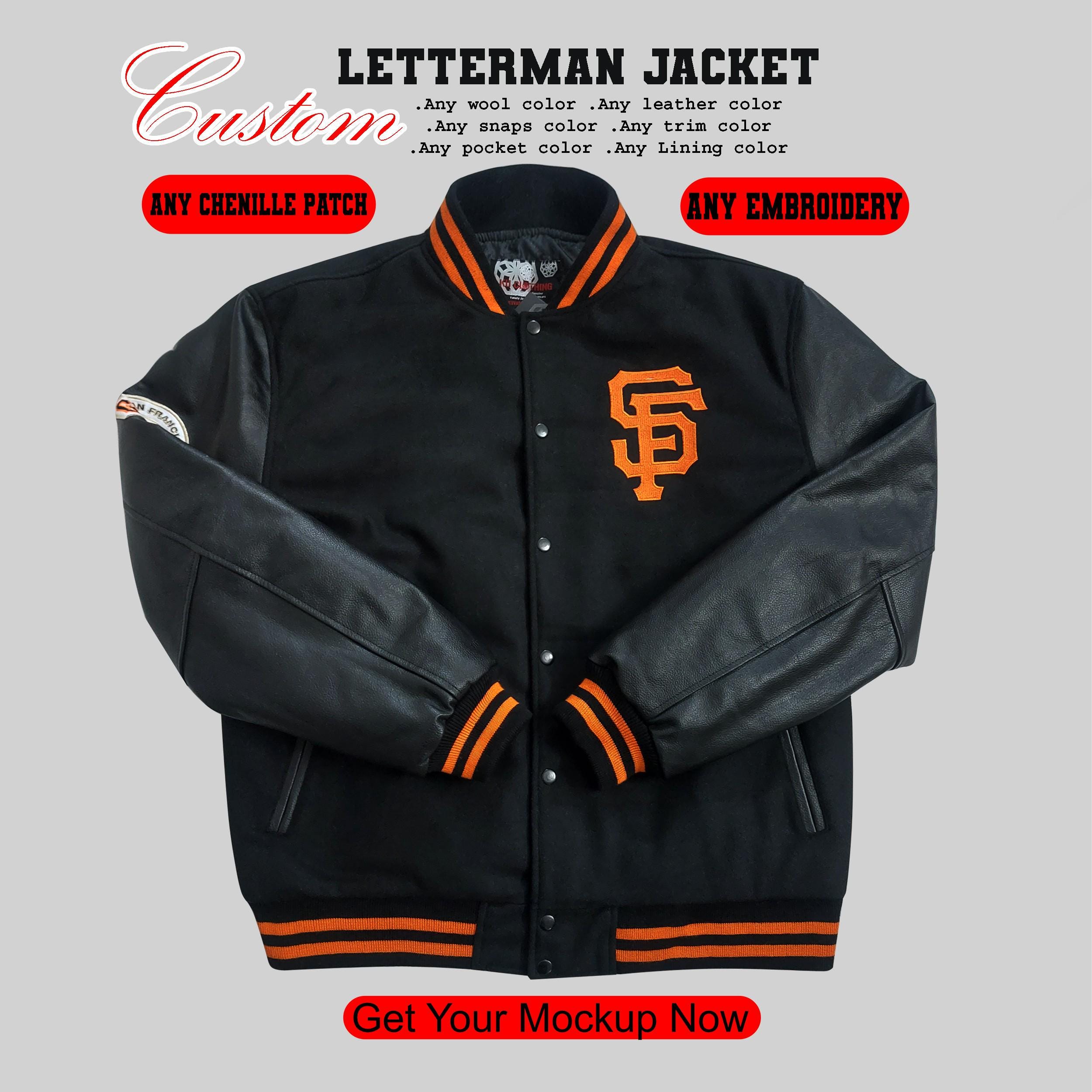Custom San Francisco Giants Style Letterman Jacket – Wool