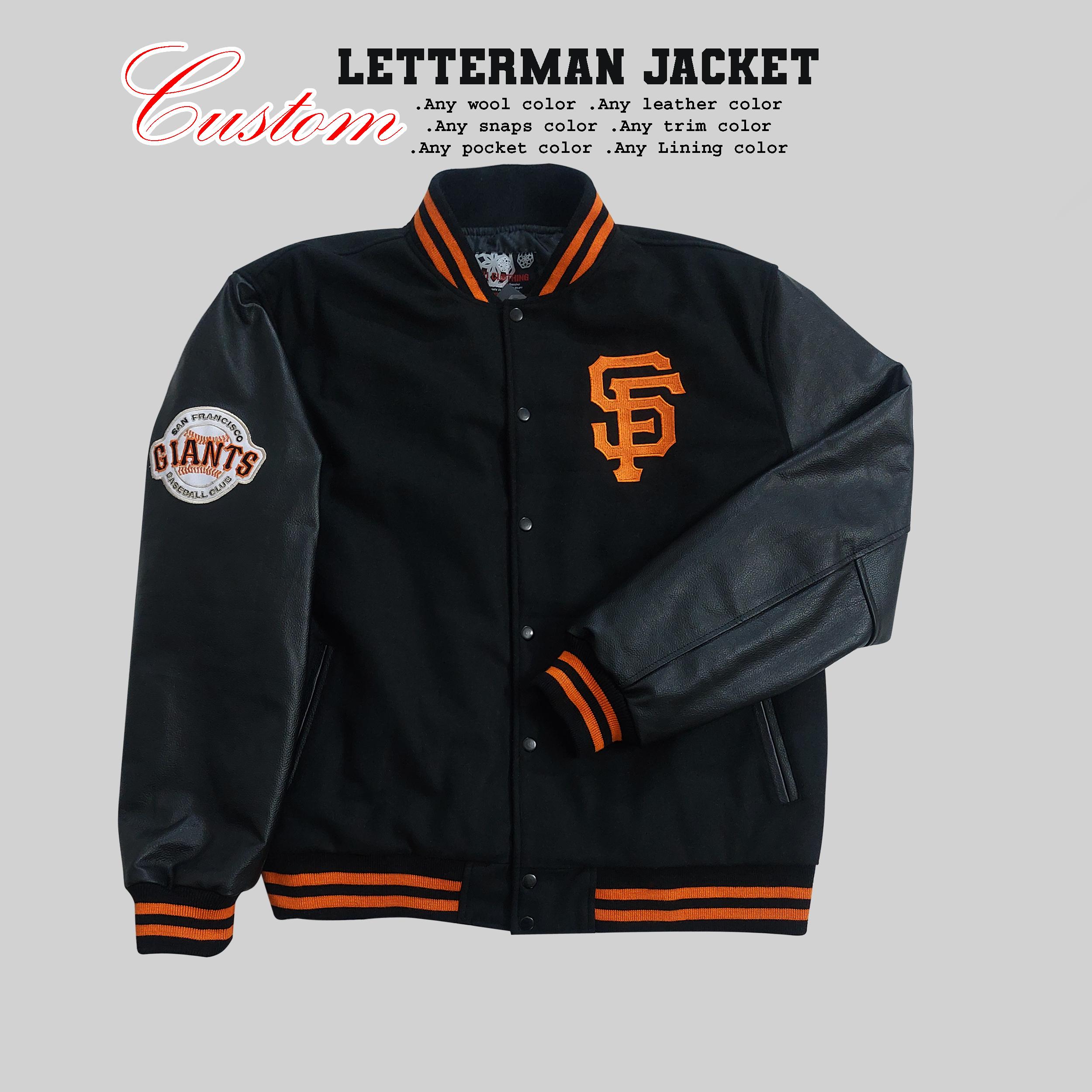 Custom San Francisco Giants Style Letterman Jacket – Wool