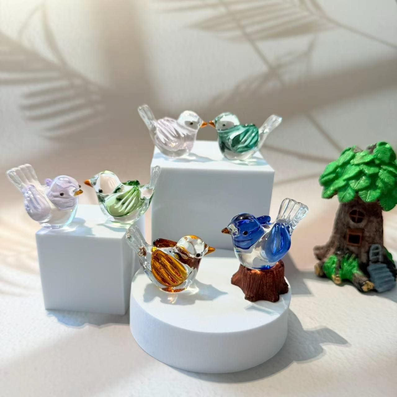 ガラスの鳥の置物 - Etsy 日本