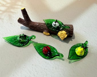 Handmade Blown Glass Insect Figurines | Nature Inspired Home Decor