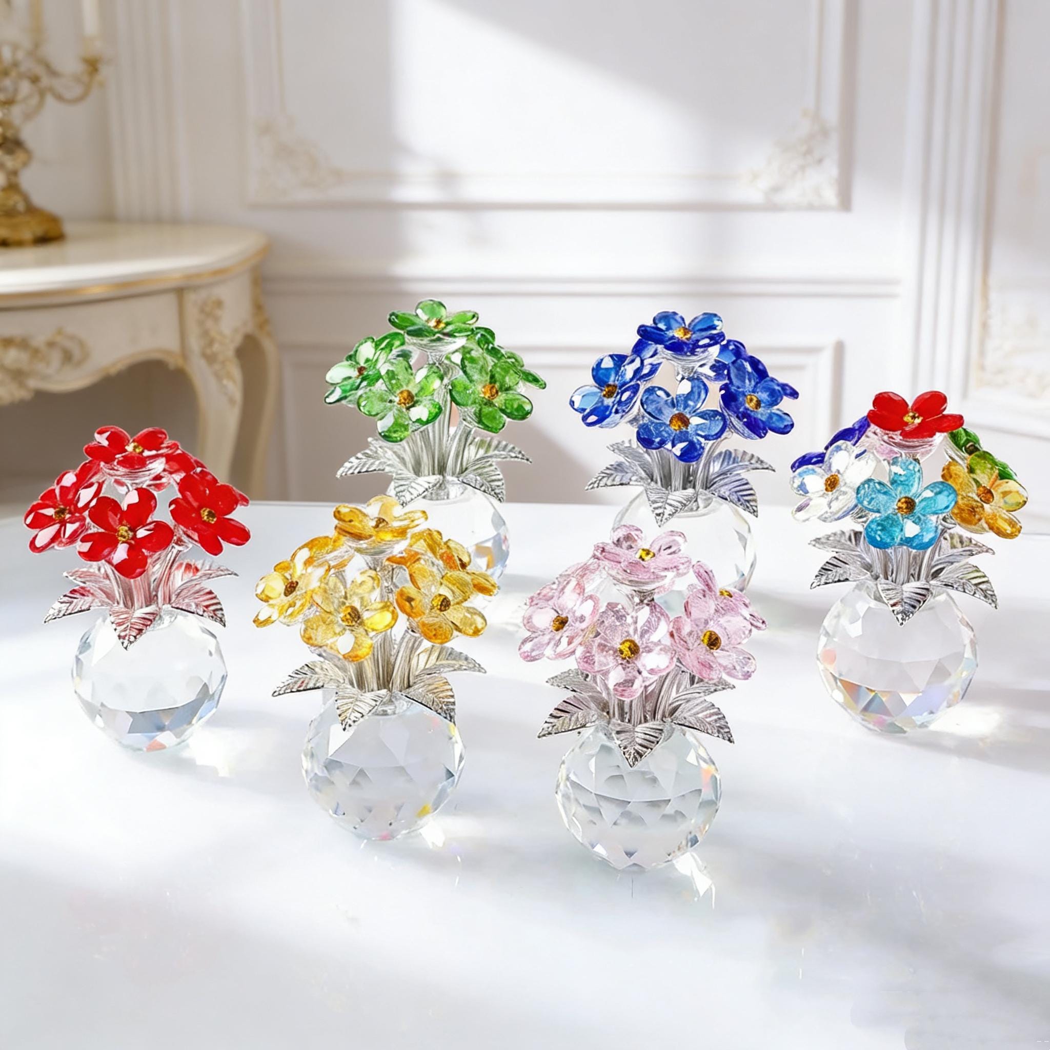 SWAROVSKI デコレーション 3本フラワースタンド 【公式通販】