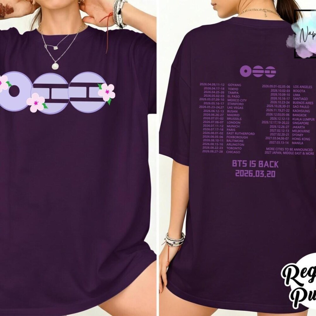 BTS World Tour 2026 Arirang Shirt, Kpop Army Concert Outfits, Bangtan ...
