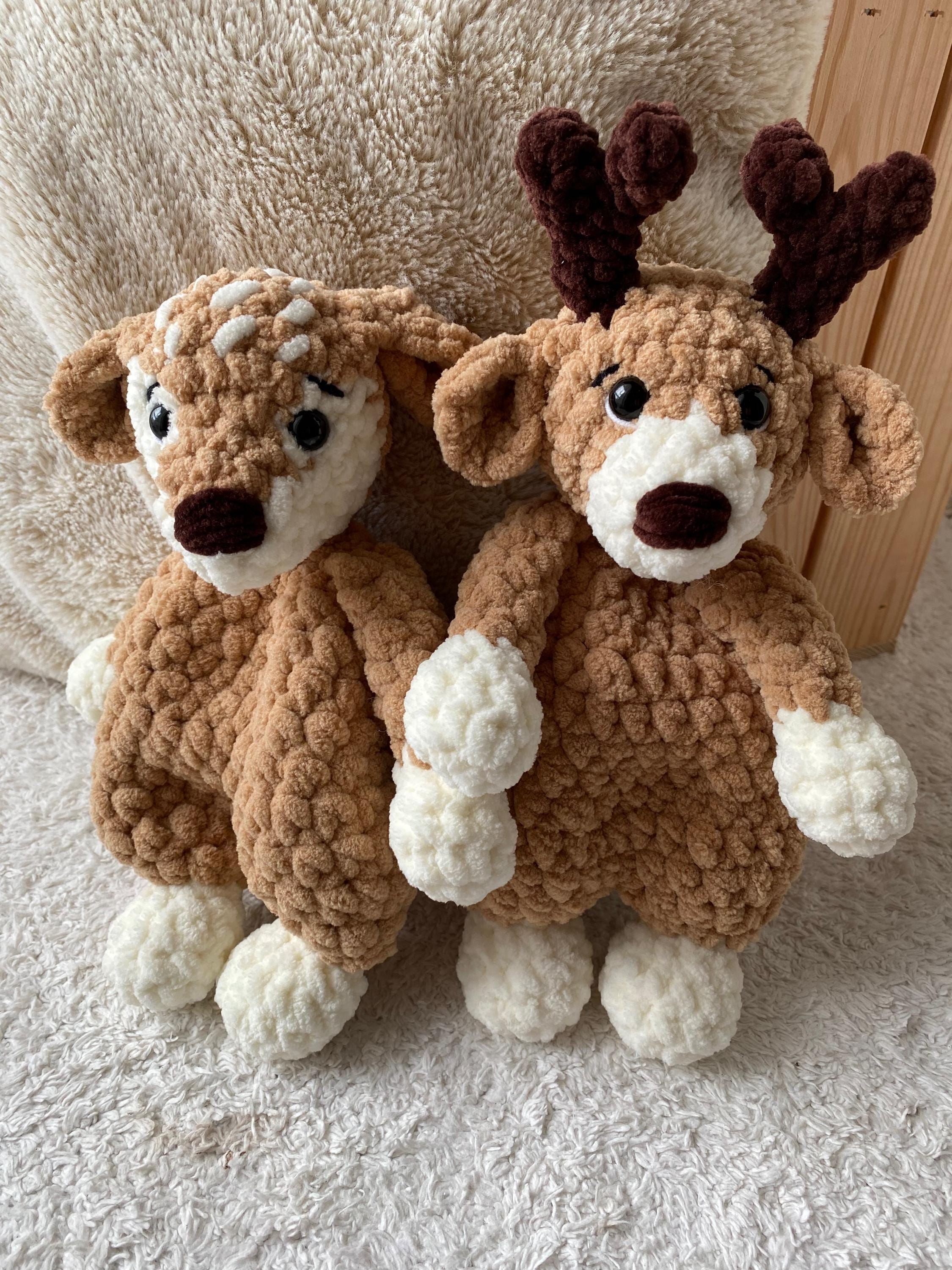 39 Deer Crochet Patterns for Woodland, Holiday, and Amigurumi Projects 9 Daisy & Dean the Deer Loveys Crochet Pattern 2in1