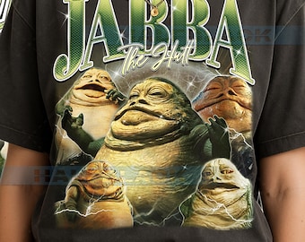 Camiseta de Jabba el Hutt, camiseta vintage de ciencia ficción con el señor del crimen, el villano y el jefe alienígena, estilo retro de los 90, suéter de Jabba el Hutt #saf