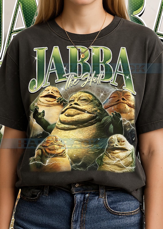 Jabba the Hutt T-shirt, Vintage Crime Lord St4r W4rs Villain Alien