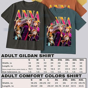 Anna Fr0zen T-Shirt, Vintage Fr0zen Prinzessin Animierte Heldin Familie Filmstar Tee, 90er Jahre Retro Throwback, Anna Pullover #saf Bild 4
