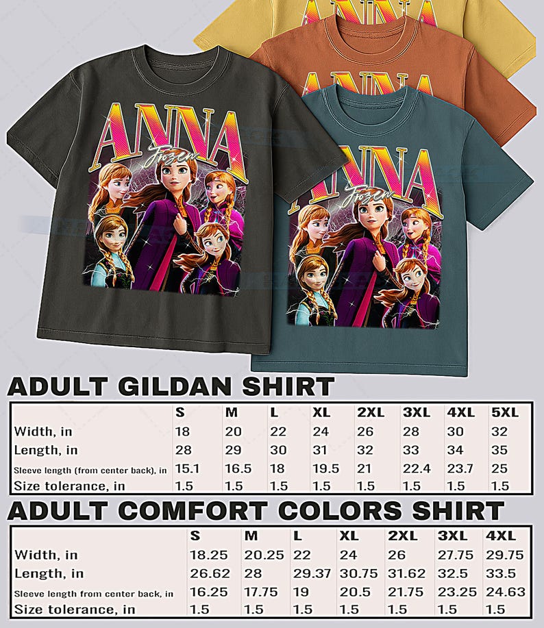 Anna Fr0zen T-Shirt, Vintage Fr0zen Prinzessin Animierte Heldin Familie Filmstar Tee, 90er Jahre Retro Throwback, Anna Pullover #saf Bild 4