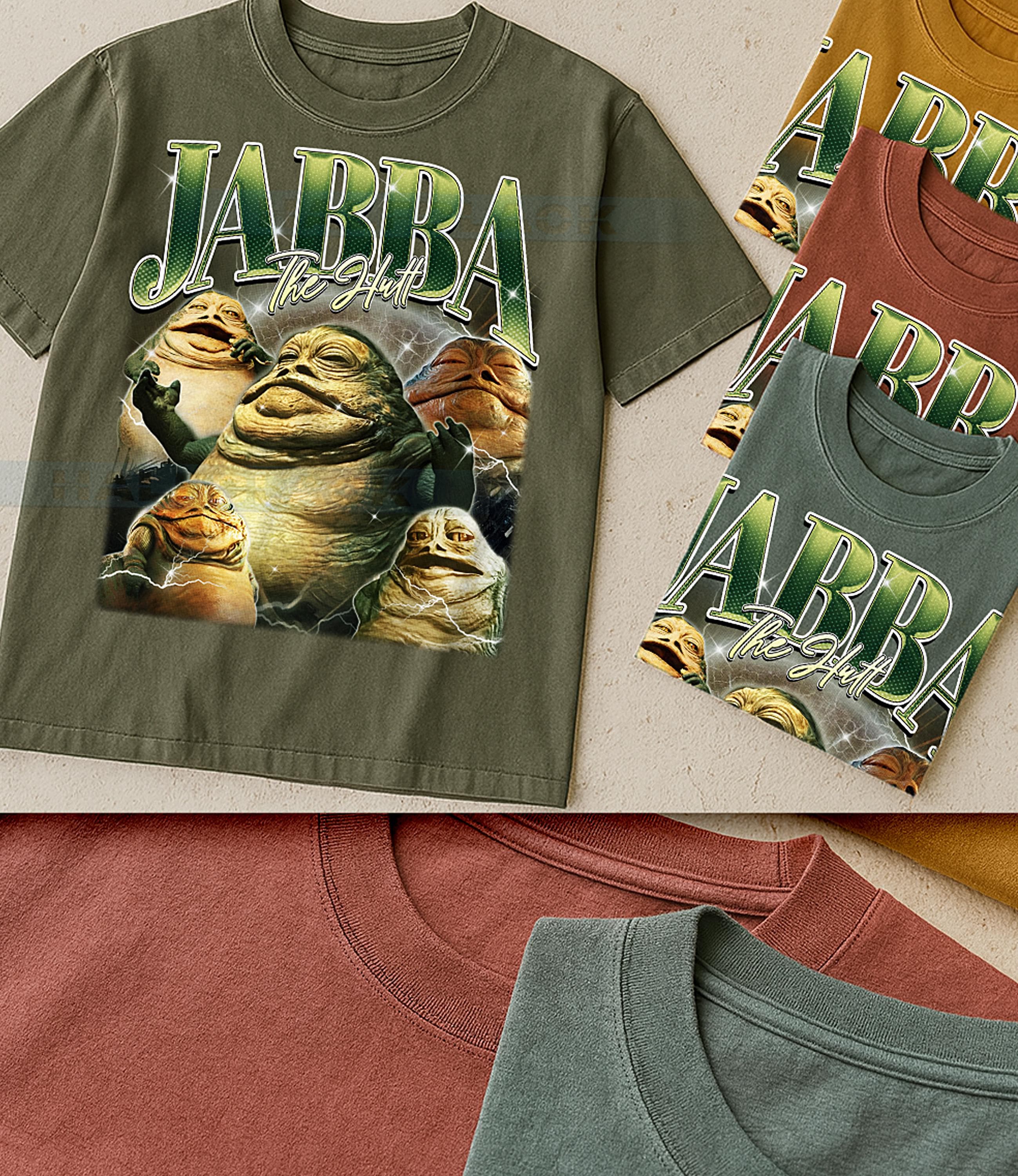 Jabba the Hutt T-shirt, Vintage Crime Lord St4r W4rs Villain Alien