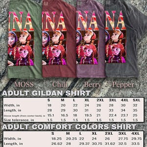Anna Fr0zen Comfort Colors® Tshirt, Vintage 90s Graphic Retro Princess Faded Tee, Y2K Streetwear Character Gift #Saf image 5