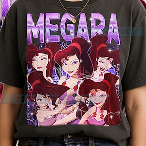 Megara T-shirt, Vintage D1sn3y Hjältinna Animerad Karaktär Hercules Klassisk Filmstjärna T-shirt, 90-tals Retro Throwback, Megara Tröja #saf