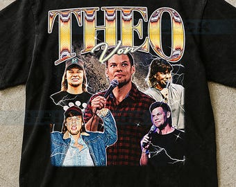 Theo Von Vintage Shirt, Theo Von Bootleg Tee, Theo Von 90s Tshirt, Theo Von Retro Tee, Theo Von Streetwear Throwback, Comedy, Performer #saf