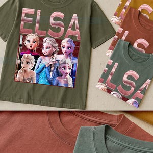 Elsa Fr0zen Comfort Colors® Tshirt, Vintage 90s Graphic Retro Princess Faded Tee, Y2K Streetwear Character Gift #Saf image 3
