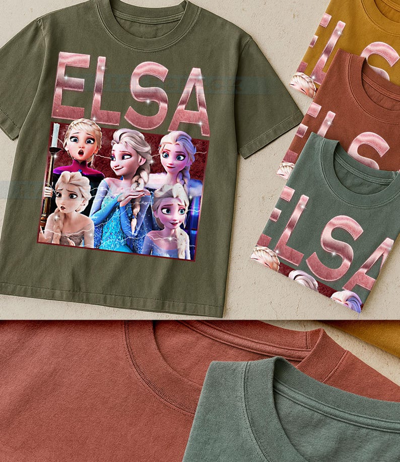 Elsa Fr0zen Comfort Colors® Tshirt, Vintage 90s Graphic Retro Princess Faded Tee, Y2K Streetwear Character Gift #Saf image 3