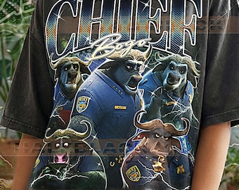 Chief Bogo-tröja, 90-tals vintage retro bootleg Buffalo Cop-t-shirt, polischef grafisk t-shirt, Animal City Hero fantröja #saf