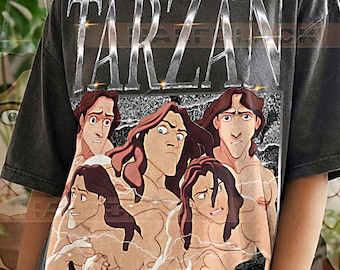 Tarzan T4rzan Comfort Colors® Tshirt, Vintage 90s Graphic Retro Faded Tee, Y2K Streetwear Jungle Character Gift #Saf