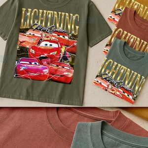 Camiseta de Cars de Rayo McQueen, camiseta pirata retro vintage de los 90 de Rayo McQueen, camiseta gráfica de Speed Racer, regalo para fanáticos de las leyendas de los autos de carrera #saf imagen 4