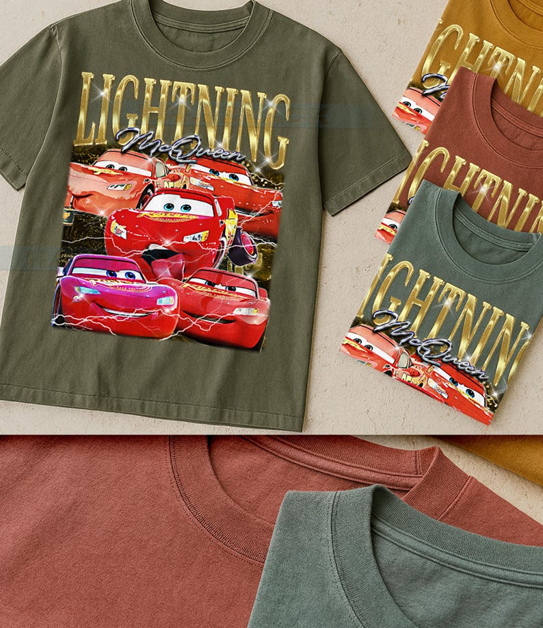 Camiseta de Cars de Rayo McQueen, camiseta pirata retro vintage de los 90 de Rayo McQueen, camiseta gráfica de Speed Racer, regalo para fanáticos de las leyendas de los autos de carrera #saf imagen 4