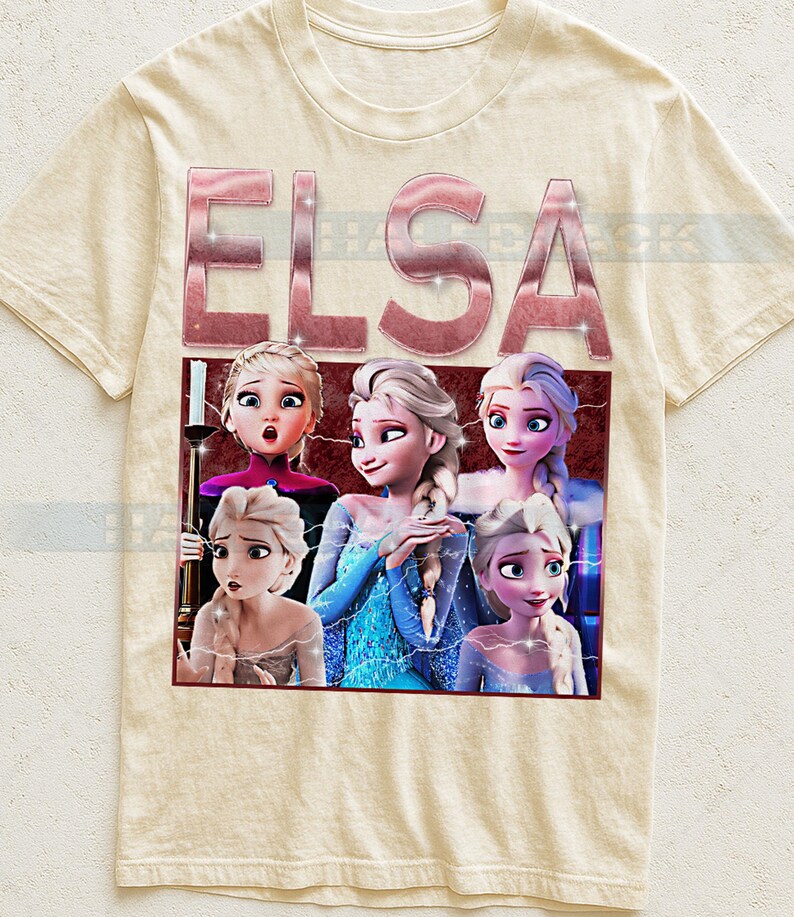 Elsa Fr0zen Comfort Colors® Tshirt, Vintage 90s Graphic Retro Princess Faded Tee, Y2K Streetwear Character Gift #Saf image 4