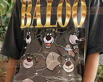 Baloo Th3 Jungl3 B0ok Comfort Colors® Tshirt, Vintage 90s Graphic Retro Bear Faded Tee, Y2K Streetwear Movie Character Gift #Saf