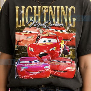 Camiseta de Cars de Rayo McQueen, camiseta pirata retro vintage de los 90 de Rayo McQueen, camiseta gráfica de Speed Racer, regalo para fanáticos de las leyendas de los autos de carrera #saf imagen 2