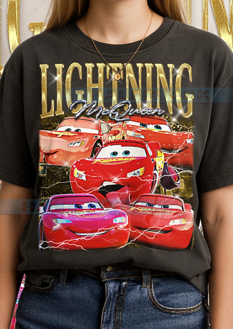 Camiseta de Cars de Rayo McQueen, camiseta pirata retro vintage de los 90 de Rayo McQueen, camiseta gráfica de Speed Racer, regalo para fanáticos de las leyendas de los autos de carrera #saf imagen 2