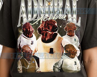 Camiseta del Almirante Ackbar, camiseta vintage de ciencia ficción con un líder militar de la Alianza Rebelde, estilo retro de los 90, suéter del Almirante Ackbar #saf