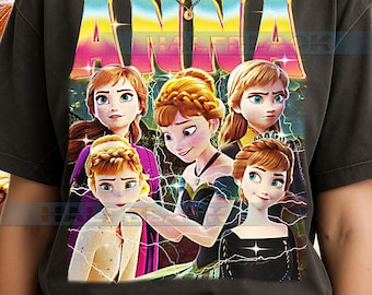 Anna T-Shirt, Vintage D1sn3y Princess Animated Heroine Frozen Film Character Tee, 90s Retro Throwback, Anna Sweater #saf