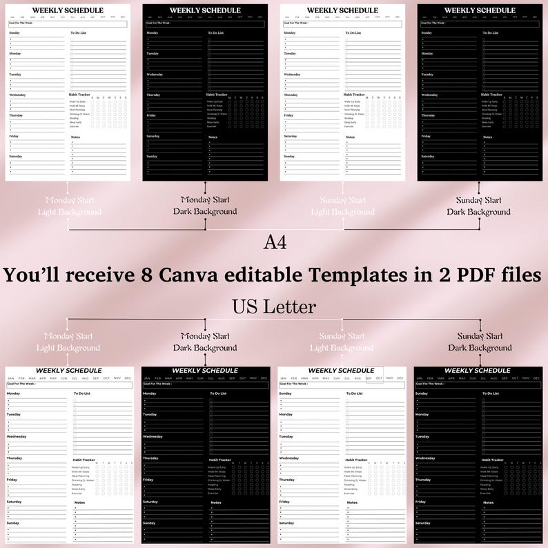 2026 Weekly Planner Undated, Onenote Template, Printable to Do List ...