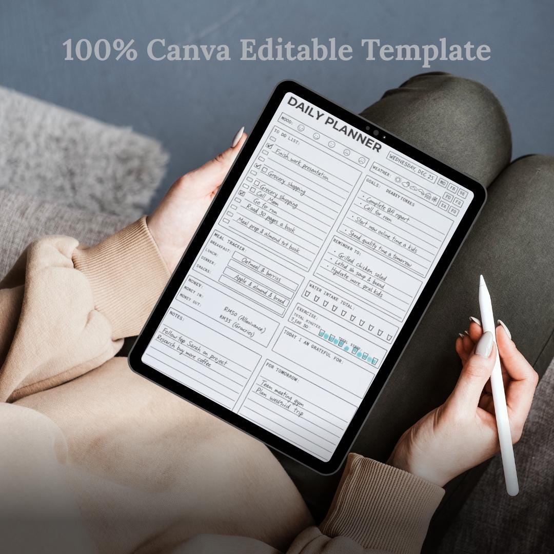 2026 Daily Planner Undated, Onenote Template, Printable to Do List ...