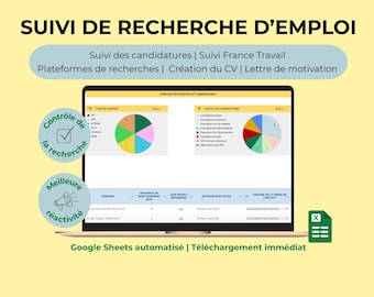 Jobbsökningsspårare | Google Sheets-mall | Ansökningsspårare | Frankrike Arbetsspårare | Hjälp med CV och personliga brev