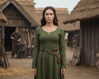 女性用中世チュニックドレス、長袖 /P/ (ポンド) - Etsy 日本