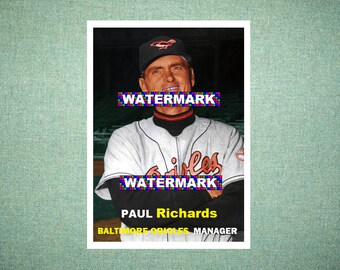 Harding Peterson Pittsburgh Pirates 1957 Style Custom Baseball Art Card 