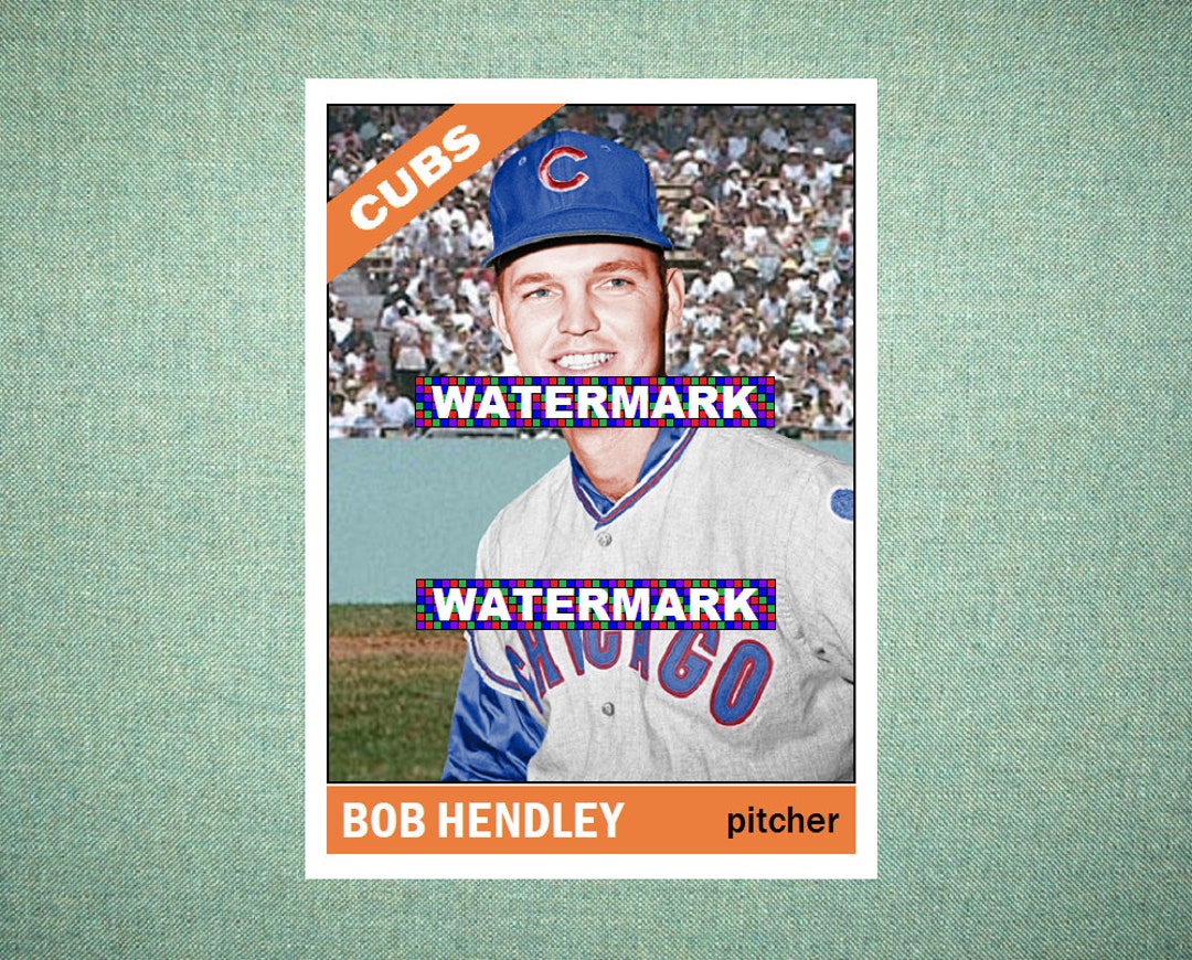 Bob Hendley Chicago Cubs Custom Baseball Card 1966 Style 