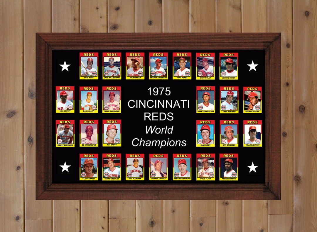 1975 CINCINNATI REDS Poster Decor Gift Wall Art 1975 World Series Team ...