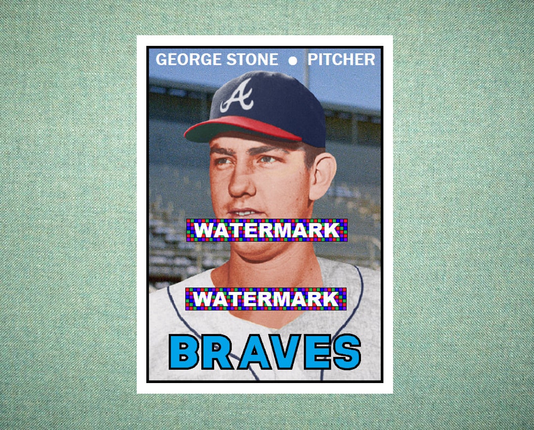 George Stone Atlanta Braves Custom Baseball Card 1967 Style 