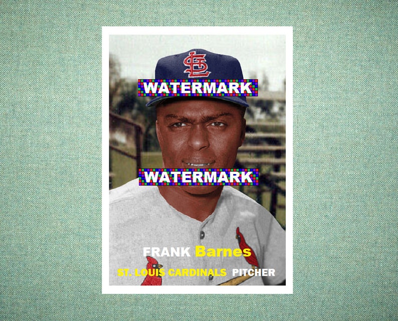 Frank Barnes St Louis Cardinals Custom Baseball Card 1957 Etsy