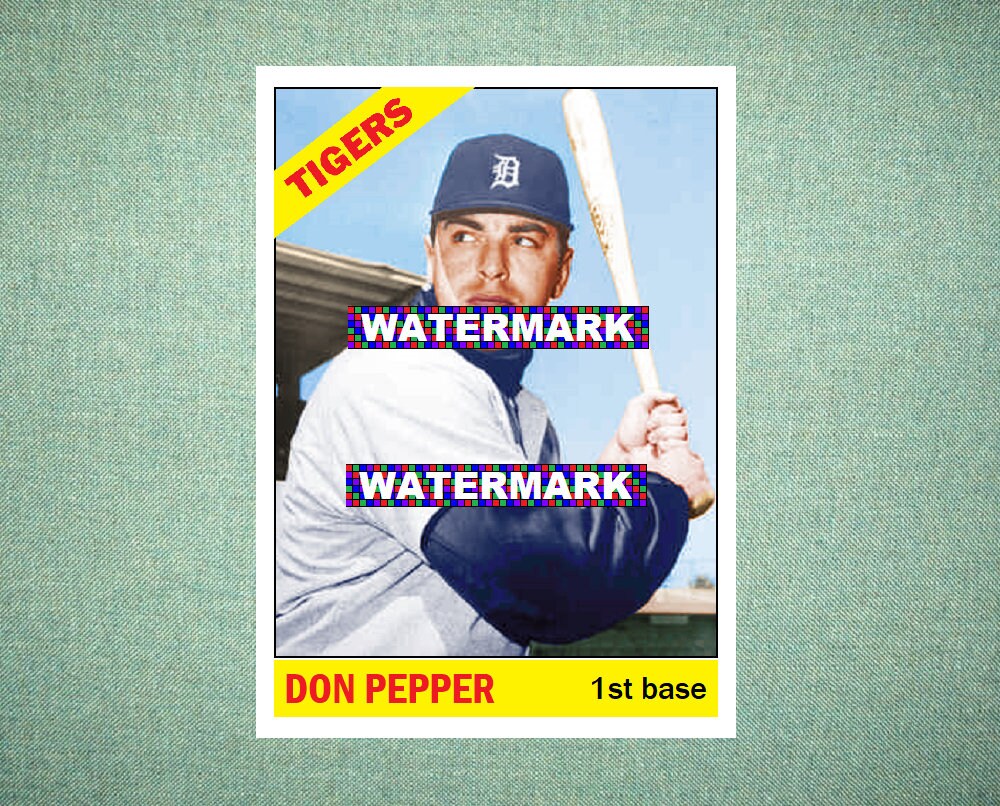 Don Pepper Detroit Tigers Custom Baseball Card 1966 Style - Etsy