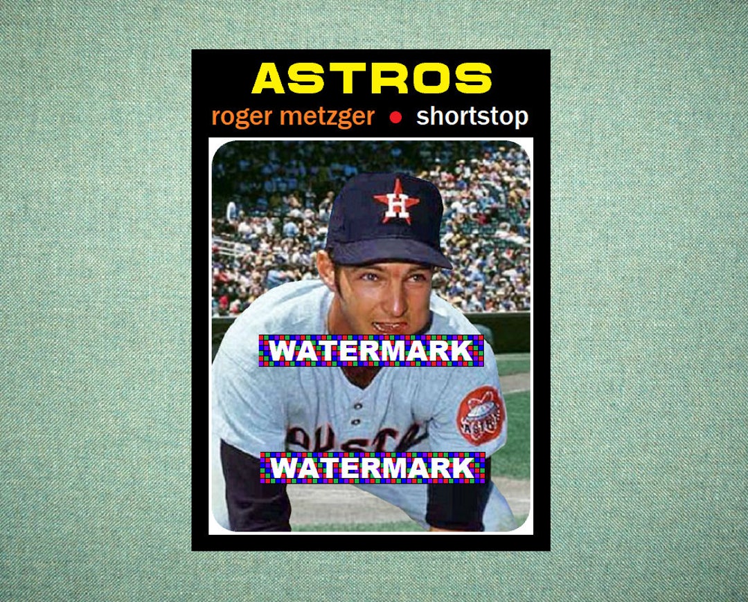 Roger Metzger Houston Astros Custom Baseball Card 1971 Style