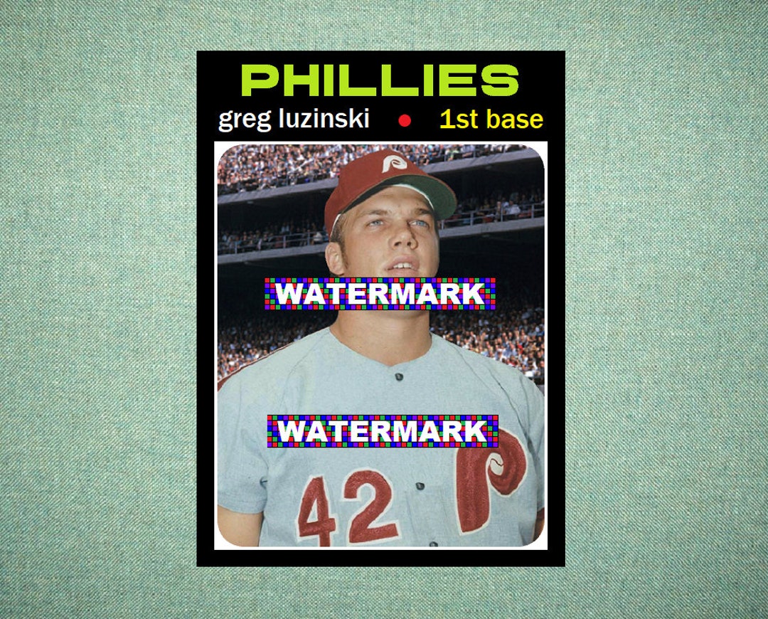 Greg Luzinski Philadelphia Phillies Custom Baseball Card 1971 -  Israel