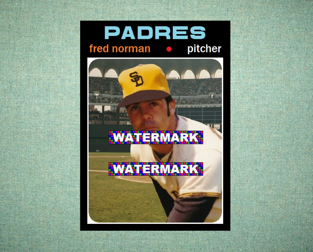 Fred Norman San Diego Padres Custom Baseball Card 1971 Style 