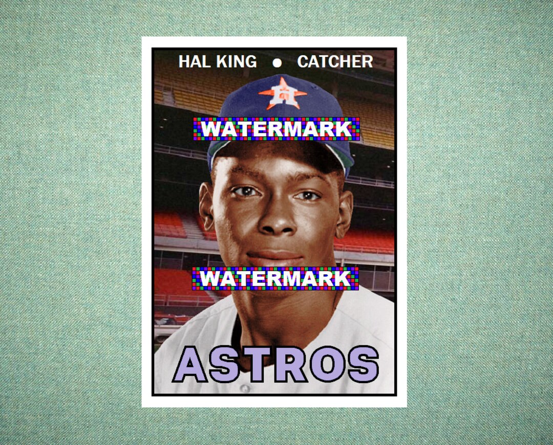 Hal King Houston Astros Custom Baseball Card 1967 Style Etsy