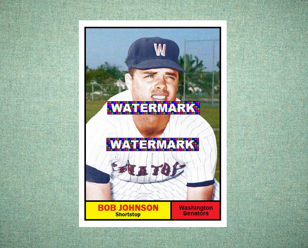 Bob Johnson Washington Senators Custom Baseball Card 1961 