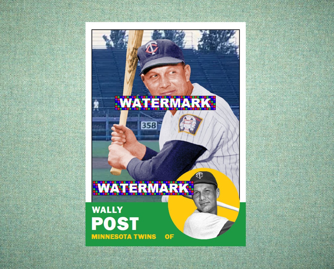 Wally Post Minnesota Twins Custom Baseball Card 1963 Style Etsy