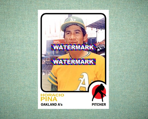 Horacio Pina Oakland Athletics A's Custom Baseball Card 