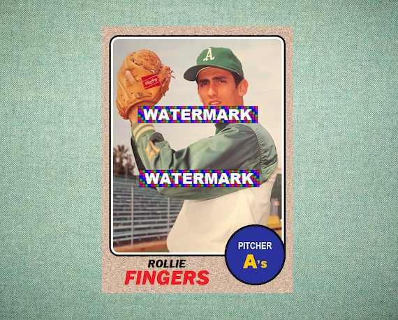 Rollie Fingers Oakland Athletics A's Custom Baseball Card 1968 Style Card  That Could Have Been by MaxCards Mint Condition 2021