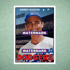 Len Gabrielson Los Angeles Dodgers 1967 Style Custom Baseball Art Card Len Gabrielson Los Angeles Dodgers 1967 Style Custom Baseball Art Card