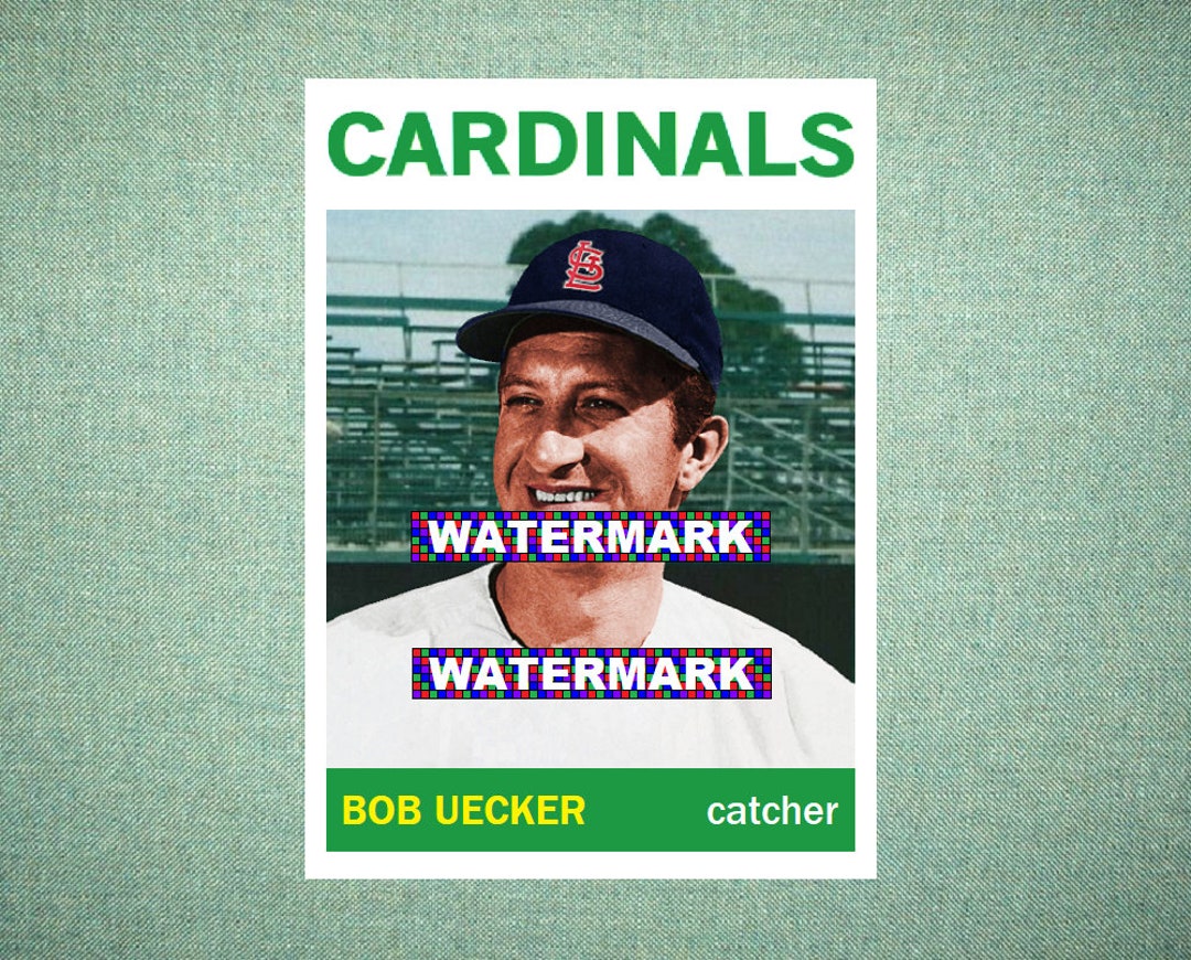 Bob Uecker St Louis Cardinals Custom Baseball Card 1964 Style 